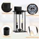 2-Pack Large Outdoor Wall Light, 16" Exterior Lighting Fixtures Wall Mount, 2-Light Waterproof Wall Sconce, Modern Black Outdoor Lamps for Patio, Entryway