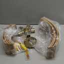 21 Rattan Light Fixtures Ceiling Light 2-Tier Wicker Boho Chandelier with Hand Woven Brushed Brass Finish Shade for Bedroom Kitchen Entryway Hallway 5-Light