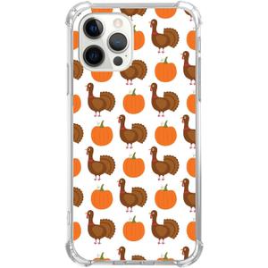 Thanksgiving Turkey Pumpkin Phone Case Compatible with iPhone 15 ProAesthetic Turkey Pumpkin Silicone Shockproof TPU Bumper Protective Cover Case for iPhone 15 Pro