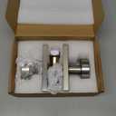 Door Knobs Interior Brushed Nickel, Modern Passage Satin Nickel Door Knob Door Handles for Hall and Closet