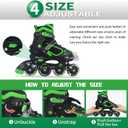 MammyGol Adjustable Inline Skates for Kids Boys Girls Youth Blades Roller Skates with Light up Wheels Ages 4-16
