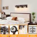 3 Light Modern Bathroom Light Fixtures Over Mirror, Bronze Finish Vanity Lights for Bathroom Wall Sconces with Clear Glass Shades, E26 Socket (Bulbs Not Included)