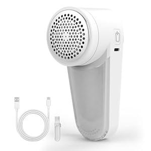 Fabric Shaver, Lint Remover for Clothes, Effectively and Quickly Remove Pills, Sweater Shaver with Stainless Steel Remove Clothes Fuzz, Lint Balls, Pills, Bobbles White