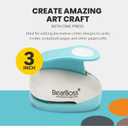 BearBoss 3 Inch Circle Punch, Hole Punch Shapes, Paper Punch Set for Scrapbooking Festival Paper Greeting Card DIY Albums Photos (Classic White)