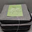 Collapsible Fabric Cube Storage Bins 11x1111, Pack of 6 Closet Basket Boxes with PU Handles for Organizing Shelves, Toys, Clothes, Home, Office(Black&Gray)