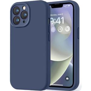 LOVE 3000 Designed for iPhone 13 Pro Max Case, Premium Silicone with [Soft Anti-Scratch Microfiber Lining] Shockproof Protective Phone Case for Men Women Girls 6.7", Navy Blue