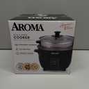 Aroma Housewares ARC-363-1NGB 3 Uncooked/6 Cups Cooked Rice Cooker, Steamer, Multicooker, 2-6 cups, Black