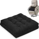 Shinnwa Memory Foam Recliner Cushion for Elderly, Patented Design Extra Large Seat Cushion, Dual-Layer Foam Chair Pad for Couch, Armchair, Wicker Chairs, Floor, 20  20  5in, Charcoal