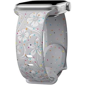 Engraved Band for Apple Watch Band Women, Recycled Plastic Band for iWatch Series SE Ultra 10 9 8 7 6 5 4 3 2 . Size: 44mm/45mm/46mm/49mm/42mm(Series 3 2 1)