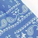 MECH-ENG Mens Paisley Shorts Workout Boxing Running Shorts Bandana Boho Lightweight Drawstring (Blue, XS)