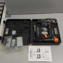 Pneumatic Brad Nailer,18 Gauge,2 in 1 Air Nail Gun Staple Gun,Accepts 2 Inch Brad Nails and Crown 1-5/8 inch Staples,with Carrying Case and 1000pcs Nails,for Carpentry, DIY,Woodworking (Black)