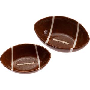 Boston International Ceramic Bowls Nesting Serving Bowl Set, 2 Sizes, Football Fever
