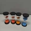 Sand Timer Set, 2 Colors Hourglass Sand Timers 1/3/5/10/15/30 Minutes Sandglass Timers Sand Clock Timer for Classroom Games Home Office Decor Cooking with Protective Cover, 4 Pack