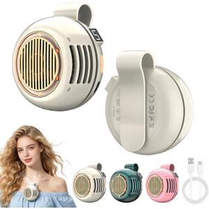 Portable Silent Mini Bladeless Fan Clip On, Mini USB Rechargeable 360 Rotatable Fan, 2026 New Adjustable 3-Speed Suspended Whirlwind Cooler Fans for Outdoor & Travel & Office (White)