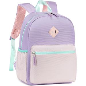 abshoo Kindergarten Backpack for Girls Preschool Backpacks School Bookbag for Kids 4-8(Pink and Purple)