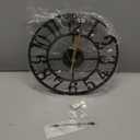 Wall Clock Battery Operated, Silent Non Ticking Modern Rustic Metal Small Clocks for Living Room/Bedroom/Office/Kitchen/Farmhouse Home Decor-14IN (Arabic Number-Black)