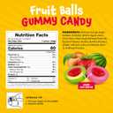 Fruit Gummy Balls Mix, Jelly Filled Gummies - 30 Count, 19 Oz Jar (EXP 08/02/27)