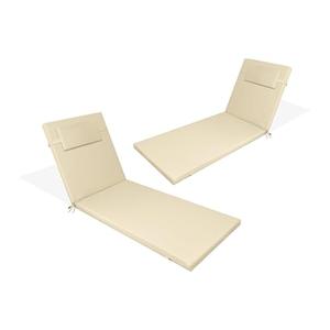 Maphissus 2 Set Lounge Chair Cushions for Outdoor Furniture, 77x24 inch Foam Chaise Cushion for Patio Pool Garden