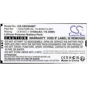 Replacement Battery for Vivint Smart Hub Control Panel,VS-SH2000-C00,12047088-00,10-600013-001(5100mAh / 19.38Wh)