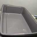 IRIS USA Cat Litter Box XX-Large Open Top with High Sided Walls Tall Scatter Shield Scoop Included Easy Clean Plastic Pan for Big Cats Kittens Multi-Cat Households 30" L x 20" W x 14" H Gray