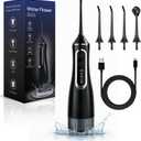 BeFit24 Water Flosser for Teeth Cordless: 320L Portable Oral Irrigator with DIY Strength for Daily Oral and Braces Care, 4 Modes & 4 Jet Tips, IPX8 Waterproof Dental Flosser for Home Travel
