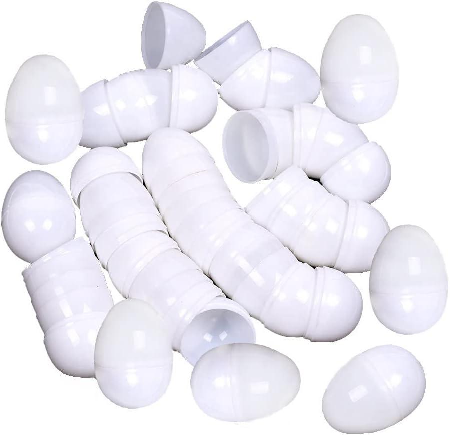 BlueMart 30pcs 2-3/8 inch White Blank Detachable Plastic Eggs DIY Painting Kits Easter Basket Stuffers DIY Easter Eggs B-E-E BlueMart 30pcs 2-3/8 inch White Blank Detachable Plastic Eggs DIY Painting Kits Easter Basket Stuffers DIY Easter Eggs B-E-E