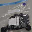 24-Pack Wrought Iron Patio Chair Leg Caps for Metal Chairs, 1-1/2 Inch Round Black Plastic Outdoor Furniture Leg Caps for Chairs & Tables