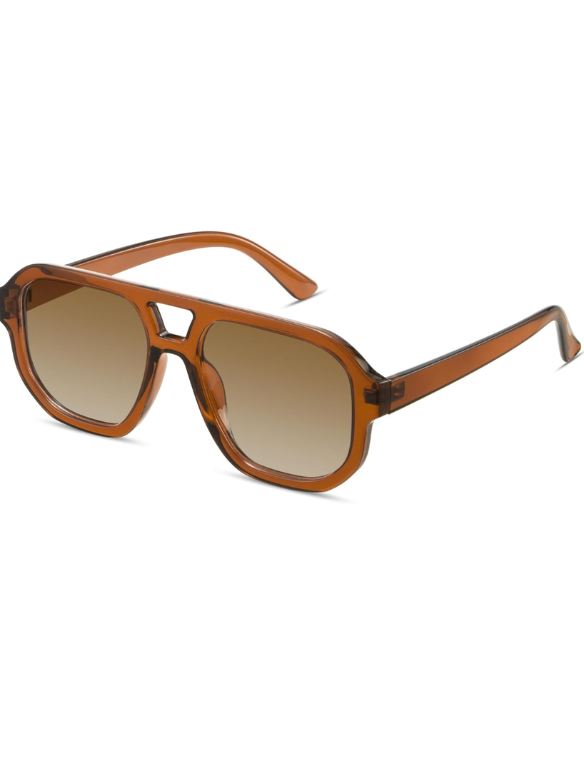 livho Trendy Polarized Square Aviator Sunglasses Women Men Square Eyewear Frame, Retro Sun Glasses for Women Men 2025 Shades