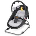 HKAI Baby Bouncer Seat for Infants, Gentle Rocking Baby Chair with Crib-Style Mode, Hanging Bar Included, for 0–18 Months