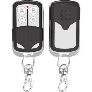 2 Pcs Universal Garage Door Opener Remote Keychain 4-Button Programmable Compatible with Liftmaster Chamberlain Craftsman Opener with Purple Yellow Red Orange Green Learn Button