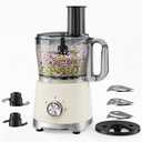 OLIXIS Food Processor 10.5 Cups, 600W Powerful Food processors with 5 Blades, Dishwasher Safe Meat Grinder for Slicing, Shredding, Chopping, Kneading, for Meat, Vegetables, Fruit, Dough