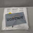 Home Queen White Water Resistant Bathroom Window Curtain, Waffle Textured Half Tier Curtains for Kitchen Cafe, 30" W X 36" L Inches, Set of 2