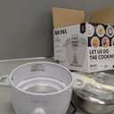 Aroma Housewares 6-Cup (Cooked yield ) / 1.2Qt. Select Stainless Pot-Style Rice Cooker, & Food Steamer, One-Touch Operation, White