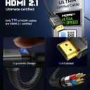 Silkland 10K 8K HDMI 2.1 Cable Certified 2-Pack 6.6FT [4K@120Hz 144Hz, 8K@60Hz, 2K@240Hz] Ultra High Speed HDMI Cable 48Gbps (Upgrade Braided),HDR, eARC, HDCP 2.3, Compatible for/PS5/PS4/Roku TV