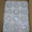 24 Pcs Ribbed Iridescent Votive Candle Holders - Glass TeaLight Candle Holders for Weddings, Baby Showers, Home Dcor, Party Centerpieces, and Table Decorations