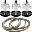 Spindles Assembly 618-04608 618-0671918-0671, 54” Mower Deck Spindles Pulleys Rebuild Kit Compatible with Cub Cadet GT1554 LGT1054 MTD GT2550, with Belt 754-0642 954-0642