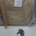 Car Seat Covers,Breathable and Waterproof Leather Automotive Seat Covers for Cars,Anti-Slip Driver Seat Cover with Backrest for SUV Pick-up Truck Sedan(Style1,5 PCS Full Set,Beige)