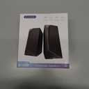 LENRUE Computer Speakers, USB/USB-C Powered PC Speakers with Loud Stereo Sound, Headphone-in for Desktop, iMac, MacBook, Laptop, Monitor (USB-C to USB Adapter Included)