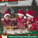 Tessco for you 48 Pcs Christmas Fillable Light Bulb Ornaments, 3.4 oz 100 ml Clear Plastic Light Bulb Jars with Cards & String for DIY Crafts, Candy, Juice, Xmas Tree Decoration, Party Favors