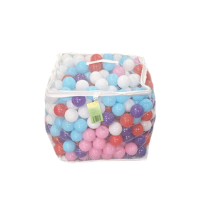 Play Pit Balls Toy Set for Kids with Mesh Bag, Rainbow or Pastel Colors Crush-Proof Plastic for Ball Pits, Playhouses, Bounce Houses, Pools, Tents, and Birthday Parties