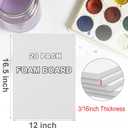 20 Pack White Foam Boards 12x16.5 inch, 3/16" Thick Foam Core Board for Projects, White Bulk Poster Board for Signboards, A3 Styrofoam Boards Sheets Perfect for Crafts, Art, Display