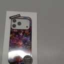 for iPhone 17 Pro Case, Stained Glass Floral Flower Vintage Design Cover, Elegant Glossy Aesthetic Hybrid 2-Layer Hard Shell Shockproof Phone Case for Girls Women 6.3'', Colorful Flowers