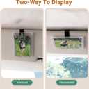 2 x Yuoyar 4 Packs Magnetic Car Picture Holder for Visor - Car Photo Holder with Clips for Easy Display - Visor Clip Photo Frame for 3 Inch Photos