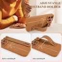jueaes Cute Bow Case for iPhone 15 Pro with Finger Hand Wrist Strap
