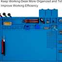 Premium Heat Resistant 932F Blue Magnetic Repair Work Mat Large Silicone Soldering Mat for Soldering, Electronics, Computer Cellphone Repair, BGA Soldering Gun Iron Workbench Protection