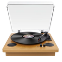 Popsky Record Player,Built-in Dual Channel Stereo Speakers with New Upgraded Ruby Stylus, 3-Speed Premium Retro Bluetooth Turntable Suitable for Gift Giving, with AM/FM Function.