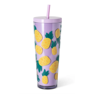 24oz Tumbler with Lid , Leak Proof and Double Wall Insulated Reusable Plastic Cups,Travel Reusable Iced Coffee Cup