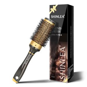 Round Hair Brush for Blow Drying, Aluminium Curly Hair Brush, Hairbrushes for Women Professional Curling, Straightening, Add Volume and Shine (1.7 inch Barrel, 2.5 inch with Bristles) (1.7Inch)