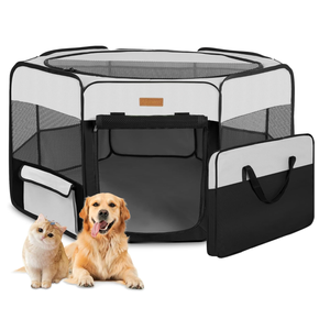Dog Playpen, Portable Pet Play Pen for Cat, Puppies, Rabbits, Chickens, Foldable Large-Capacity Pet Tent for Indoor/Outdoor Travel Camping