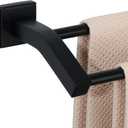 Alise Bath Double Towel Bars,Towel Holder Towel Racks for Bathroom Lavatory,24 Inch SUS304 Stainless Steel Towel Hanger Towel Rail Wall Mount,Matte Black,GK9009-B